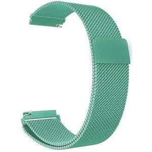 18mm 20mm 22mm metalen band geschikt for Garmin Vivoactive 3 4 4s band horloge geschikt for Venu 2 2s 3s SQ Forerunner 645 armband Milanese lus (Color : Cyan, Size : 18mm)