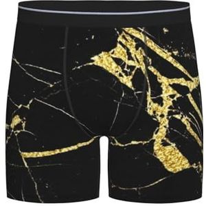 GRatka Boxer slips, heren onderbroek Boxer Shorts been Boxer Briefs grappige nieuwigheid ondergoed, goud zwart behang gedrukt, zoals afgebeeld, L