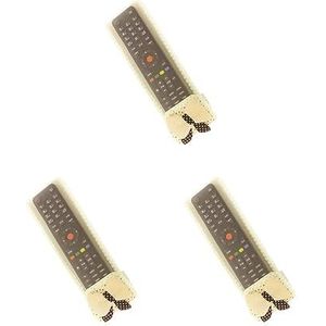 3 set Afstandsbediening Case Controle Apparaat Covers Beschermende Montage Stofdichte Cover Ornament met Kleine Beer Geel L (24 x 8 cm)