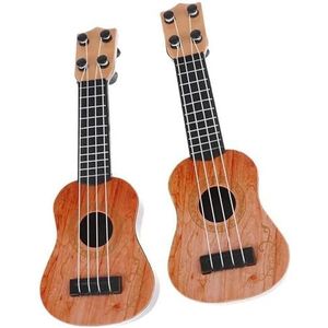 Mini-muziekinstrumentornamenten Mini Gitaar 4 Snaren Klassieke Ukelele Gitaar Speelgoed Muziekinstrumenten Voor Beginners Vroeg Onderwijs Kleine Gitaar