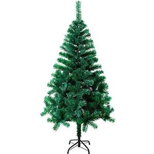 UISEBRT Kunstkerstboom 210cm - Groene PVC kerstboom Decoratieve boom met metalen standaard voor de kerstdecoratie (Groen PVC, 210cm)