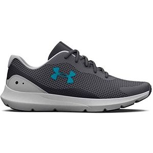 Under Armour UA Surge 3 hardloopschoenen voor heren, visuele demping, pikgrijs, 44,5 EU