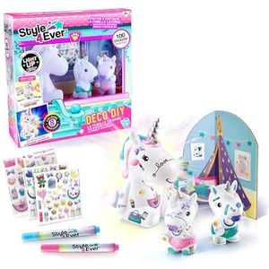 Canal Toys - Stijl 4 Ever - The Unicorn Family, Mama Eenhoorn figuren en twee baby's om te decoreren, doe-het-zelf decoratie met decoraties en accessoires - vanaf 6 jaar - OFG 287, één maat