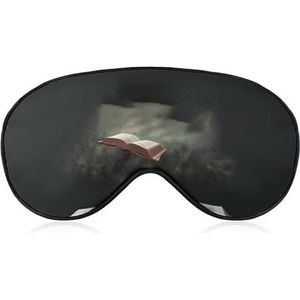 Boekposter oogmasker voor dames en heren, ademend en verstelbaar oogmasker, ultrazacht slaapmasker, lichtgewicht reisblinddoek voor vliegtuig, dutje, nachtslapen
