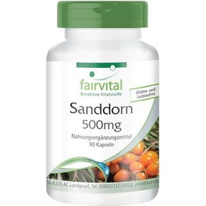 Fairvital | Duindoorn Capsules 500mg - HOOGDOSERING - VEGAN - 90 Capsules