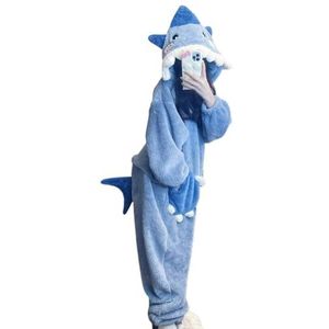 Haai - Onesie - Flanel - Draagbare Haaiendekenpyjama - Hoodie