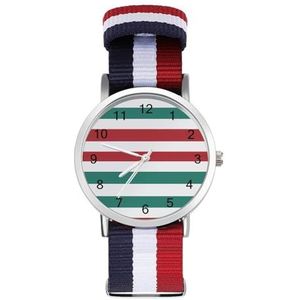LGBT Regenboog Italiaanse Vlag Automatisch Horloge voor Mannen Vrouwen Mode Quartz Horloge Armband Polshorloge voor Thuiskantoor