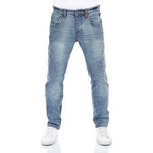Riverso RIVCaspar Herenjeans, jeansbroek, slimfit, used look, katoen, denim, stretch, zwart, blauw, grijs, W29, W30, W31, W32, W33, W34, W36, W38 en W40, 30W / 30L