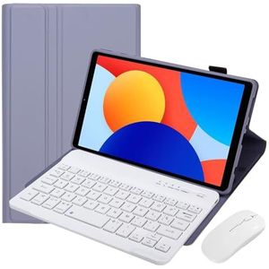 Toetsenbordhoes Voor Redmi Pad SE 8,7 Inch, Afneembaar Draadloos Toetsenbord Met Tabletmuis, Zachte Achterkant,Purper