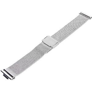 Horlogearmband, Horlogeband in Edel Roestvrij Staal Exquisite Gepolijst voor Zakelijk Gebruik (Zilver)