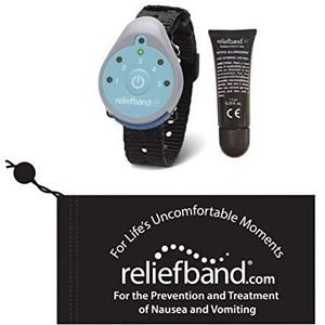 Reliefband Klassieke anti-misselijkheid polsband voor bewegingsziekte, ochtendmisselijkheid, reizen, zeeziekte en braken Relief - FDA Cleared, Drug-vrij, snelwerkende misselijkheid Relief Band w/Gel