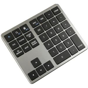 Runioney Bluetooth numeriek toetsenbord, 2,4 g, ultradun, oplaadbaar via USB, voor iOS Android, zwart