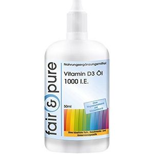 Fair & Pure® - Vitamine D3 olie 1000 I.U. per druppel - hoge dosering - 50ml
