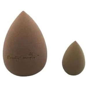 Make-upspons Beauty Blender Foundation Sponzen Latex Gratis Blender Schoonheid Make-up Sponzen voor Vloeibare Foundation Poeder Zonnebrandcrème en Crème 1 Grote Spons 1 Kleine Spons (Koffie) (Mokka)