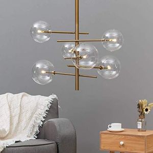 KOSILUM - Design hanglamp met meerdere bollen – Osam – warm wit licht verlichting woonkamer slaapkamer keuken hal – 6 x max 5 W – G4 – led 220/230 V – IP20