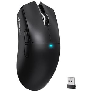 ATTACK SHARK X11SE Draadloze Gamingmuis, 63 g Superlicht Met PixArt PAW3311 Sensor, 22.000 DPI, Tri-Mode BT/2.4Ghz/Bedraad, 1000Hz, 300mAh Batterij, Dubbele Driver, voor PC/Xbox/PS/Mac (Zwart)