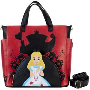 Loungefly Disney Alice in Wonderland Villains Convertible Tote Bag, Meerkleurig, One Size