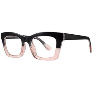 XYZ Eyewear Leesbril Zwart - Dames - Heren - Leesbrillen - Trendy - Lees bril - Leesbril met sterkte - Voordeel - Groot Montuur - Met sterkte (Mix, Sterkte +2.50)