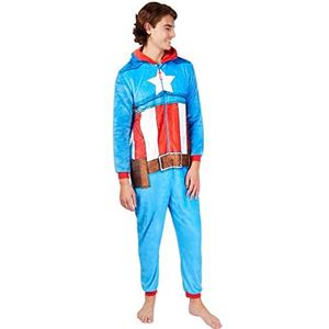 Marvel Heren Onesie Captain America Blauw XX-Large
