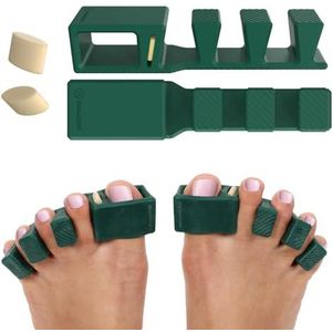 PrimalStep APEX verstelbare teenslippers - meer dan 50% dikker en duurzamer - door de arts aanbevolen - rekbaar - 4 stuks verstelbare bundel (1 paar maat S/M en 1 paar maat Large)