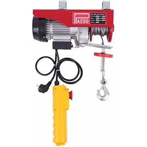 Kom langs lier, 250-800KG Elektrische Hijskraan Draagbare Lifter Overhead Garage Lier Betrichtingslift met Bedrade afstandsbediening(250kg)