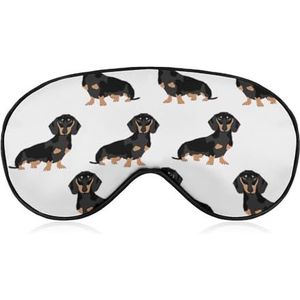 Teckel Weiner Huisdier Honden Slaapmasker, Lichtblokkerend oogmasker, comfortabel en zacht, oogbedekking met elastiek, geschikt voor mannen en vrouwen, geschikt voor reizen en slapen