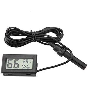 Mini Probe Celsius Thermometer Hygrometer, Ingebouwd Digitaal LCD-scherm Vochtigheid Temperatuurmeter Vochtigheidsmeter Meter voor Binnen Buiten Broedmachines Reptielen Tank Kas