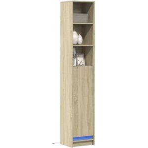 FSJIELW Huis & Tuin-Dressoir met LED Sonoma Eiken 36x32,5x200 cm Engineered Wood-Furniture Choice