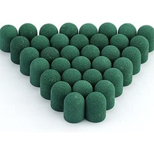 watermonsterlepel met contragewicht, Kunststof schuurdoppen, verpakking van 50 stuks for nagelboor 13x19mm, manicure en pedicure(180 Grit)