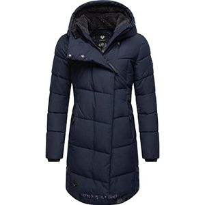 Ragwear Pavla Intl Winterjas voor dames, warme gewatteerde jas, lang, met capuchon, XS-6XL, Navy22, M