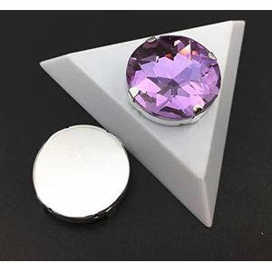 7 stks naai glas kristal ronde baoshihua met klauw strass multi kleuren 27 mm opnaaistenen platte top-paars, 14 mm 20 stks, steen in zilveren klauw