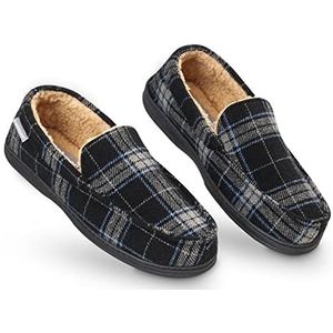 Dunlop - Mocassins - Slippers - Zwart - Imitatieschapenvacht