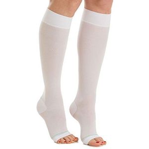 RelaxSan Antiembolism M0350A (1 Paar - Wit, XXL) Open-teen anti-embolie kniekousen - K1-18-23 mmHg