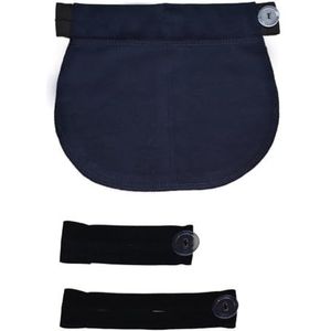 Mija - Set van 3 stuks zwangerschapsbroekuitbreiding rockeruitbreiding buikban 1028 (blauw)