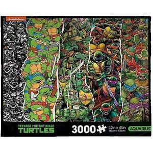 AQUARIUS TMNT Timeline Puzzel van 3000 stukjes (3000 stukjes) - Glare Free - Precisie Fit - Officieel gelicenseerde Teenage Mutant Ninja Turtles Merchandise & Collectibles - 106 x 71 cm