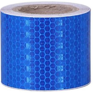 Tape, reflecterende tape, 45M*5Cm reflecterende stickers, zelfklevende veiligheidstape for voertuigen, autotrailers, nacht, rood(Blue)
