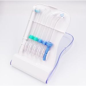 Vervangende tips compatibel met Waterpik waterflosser, vervangende waterflosser onderdelen compatibel met Waterpik monddouche, opbergkoffer en 6 stuks vervangende tips