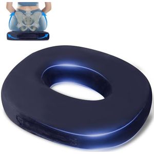 Donut stoelkussen, ergonomisch stuitbeenkussen, rond orthopedisch kussen, stuitbeenkussen ter verlichting van aambeien, zitkussen van traagschuim, ischiaskussen voor auto, kantoor