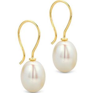 Orovi Dames oorbellen parels set oorstekers 14 karaat goud geelgoud (585) sieraden