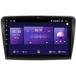 Android 12.0 Car Stereo 9 ""Touch Screen auto audio speler bluetooth stuurwielbediening Voor Skoda Superb 2008-2015 auto speler Ondersteunt CarAutoPlay PIP GPS Navigatie Backup Camera (Size : 4+WIFI+4