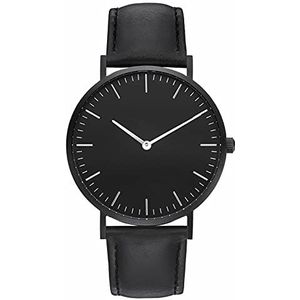Dameshorloge Luxe Mode Horloge Dames Lederen Horloge Dames Eenvoudig Quartz Armband Polshorloge Dames Horloge, Zwart, band