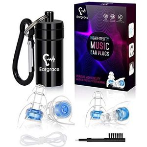 Eargrace Concert oordopjes, 2 paar oordopjes voor muzikanten, ruisonderdrukking, gehoorbescherming, voor muzikanten, dj, festival en sterke evenementen