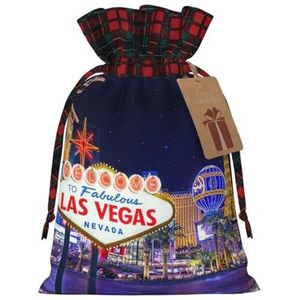 Las Vegas Night City Kerst Gift Tassen, Grote Maat Kerst Zakken Voor Geschenken Party Gunsten, Xmas Gift Tassen, Vakantie Tas