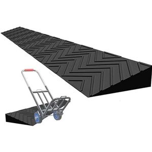 Drempelhellingen - Zwart - Draagbare Oprijplaten voor Rolstoelen en Scooters - 100x7x1cm