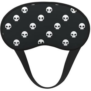 WSHFFILO Skull Printed Blackout Sleep Mask Travel Eye Mask