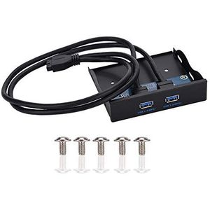 FFD2USB-N02 Floppy Frontpaneel 3,5 inch Computerbehuizing Floppy Bay 19 Pin naar 2 Interface USB3.0 Floppy Dirve Panel PC Computerbehuizing Front Bay