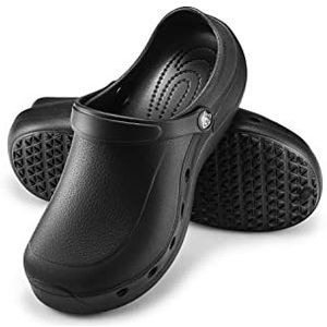 ESTRO Klompen Heren Tuinklompen Dames - Tuinklompen voor Heren Unisex Sanitaire Klompen Dames Tuinschoenen Gom Schoenen Zomer A02 (43, Zwart