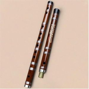 Bamboe Dwarsfluit Geschikt Voor Beginners Bruine stijlvolle bamboefluit Chinees traditioneel handgemaakt houtblazersinstrument (Color : E)