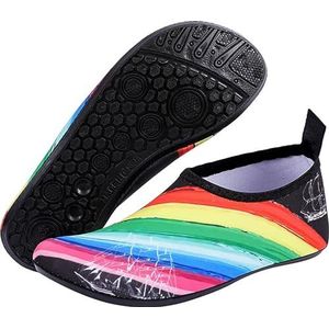 Waterschoenen for dames en heren, instappers for blote voeten, aqua yogasokken for zwemmen, zwembad, strand, surfen, rivier(24,M-2 pair)