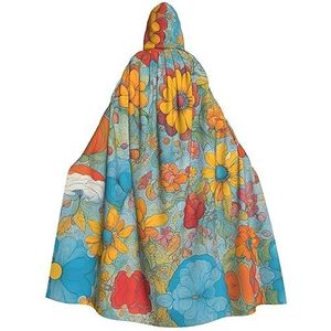 SSIMOO Heldere kleur betoverende volwassen cape met capuchon voor Halloween en feestkostuums - modieuze damesgewaden, capes